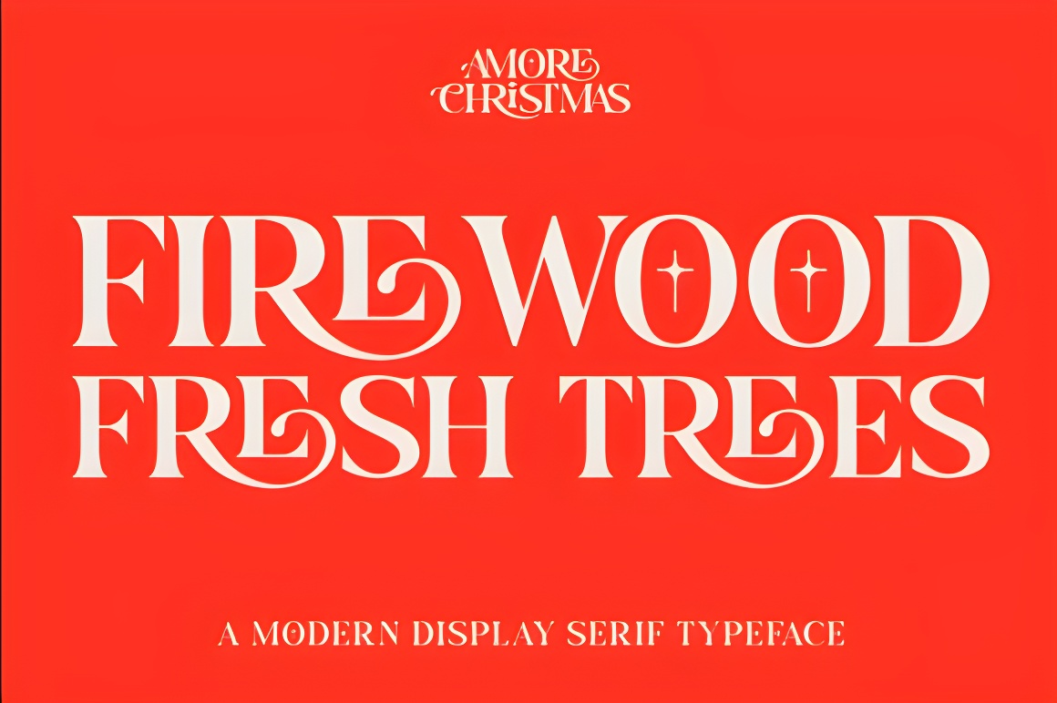Amore Christmas Serif Font - Festive Holiday Display Typeface - Image 2