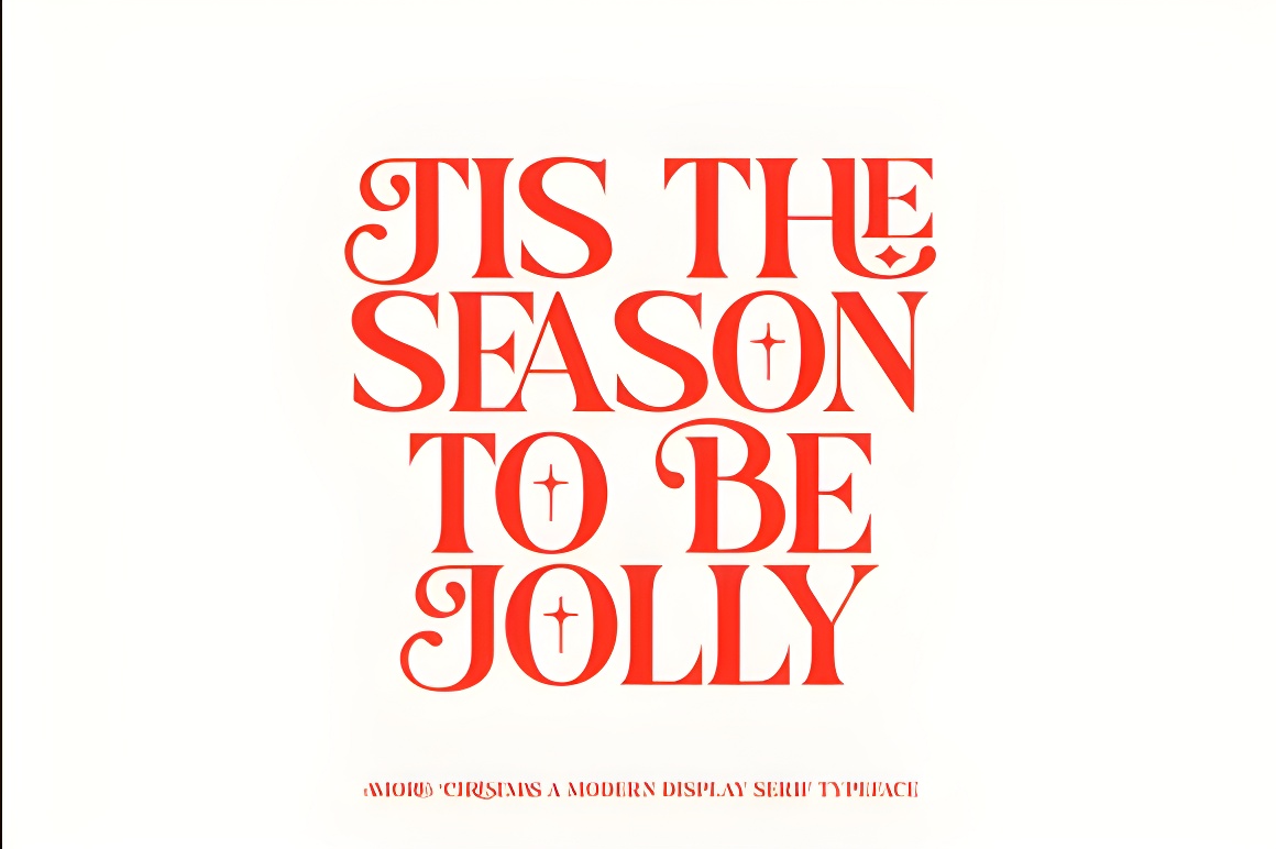 Amore Christmas Serif Font - Festive Holiday Display Typeface - Image 5