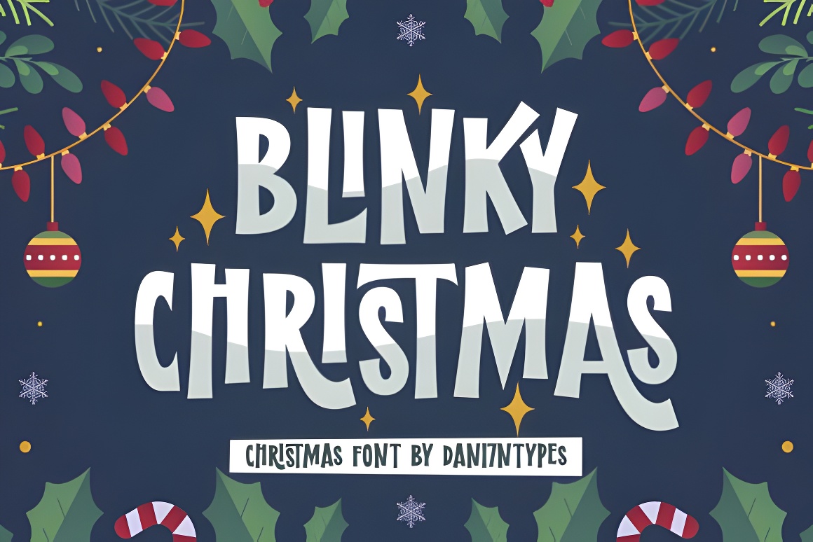 Blinky Christmas: Festive Holiday Display Font