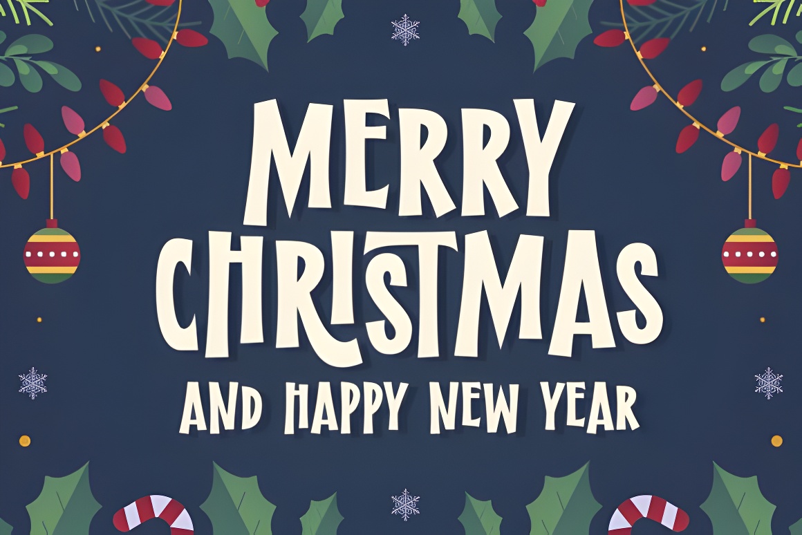 Blinky Christmas: Festive Holiday Display Font - Image 3