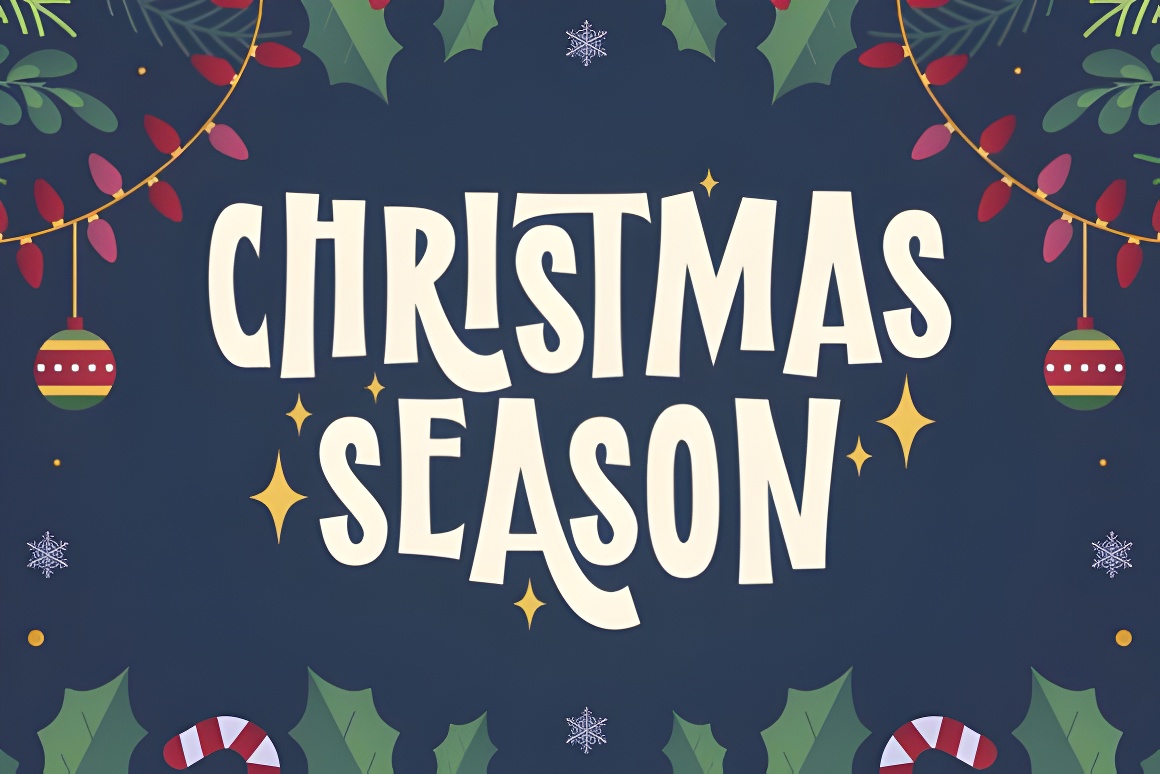 Blinky Christmas: Festive Holiday Display Font - Image 5
