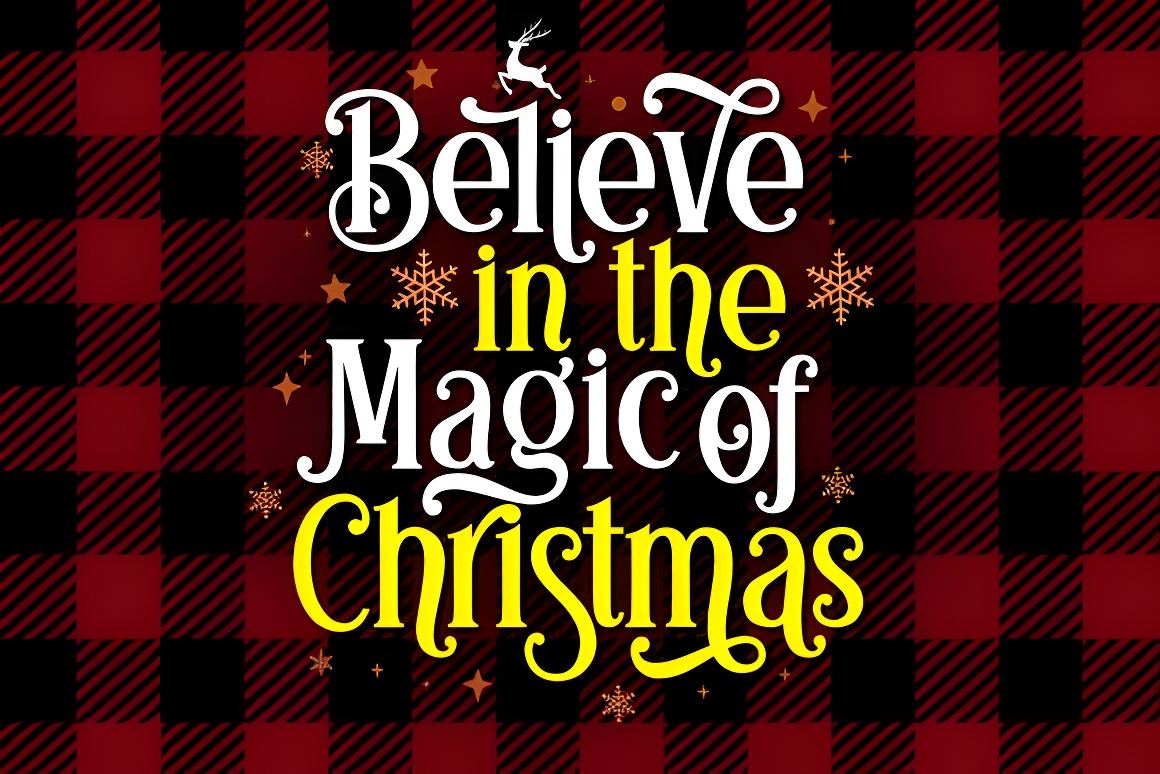 Chasing Christmas Font - Festive Holiday Serif Typeface with Swashes - Image 3