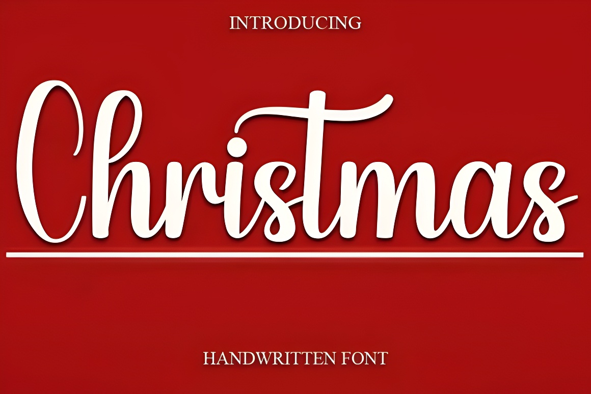 Christmas Handwritten Font - Elegant Cursive Script for Branding & Greetings