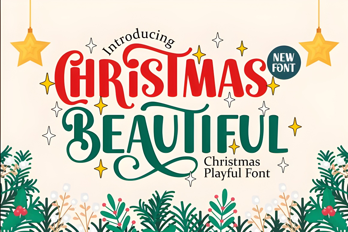 Festive Christmas Script Font - Elegant Holiday Typography