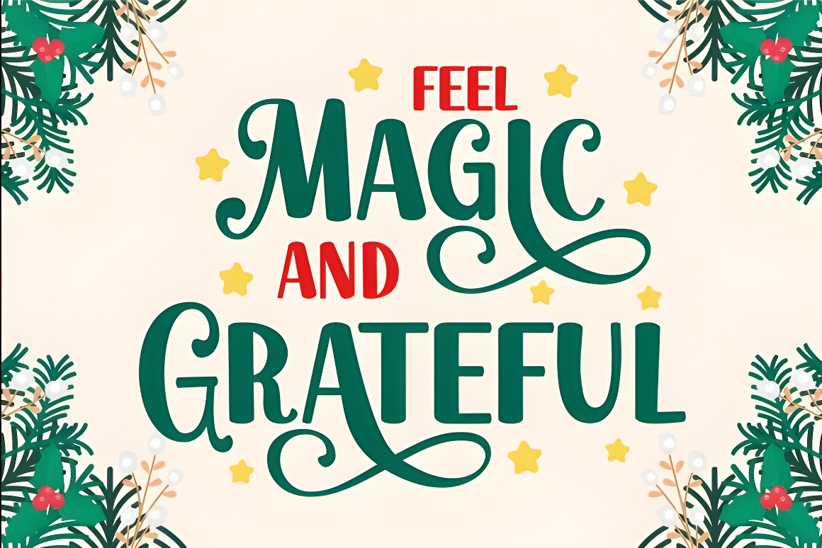 Festive Christmas Script Font - Elegant Holiday Typography - Image 5