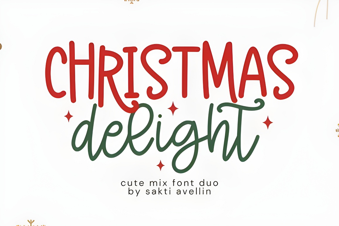 Christmas Delight Font Duo: Festive Serif & Script Font