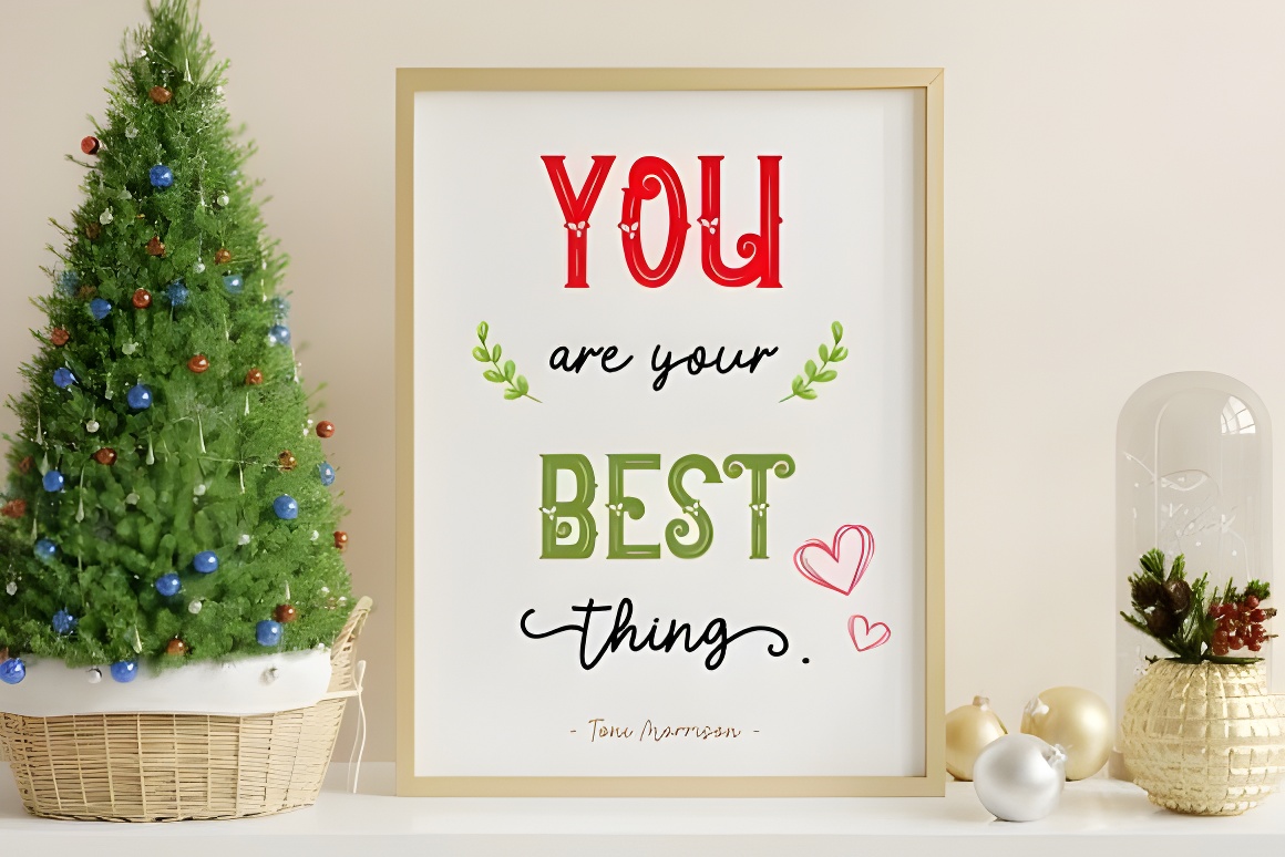 Christmas Holiday Duo Font Bundle - Script & Decorative Pair - Image 3