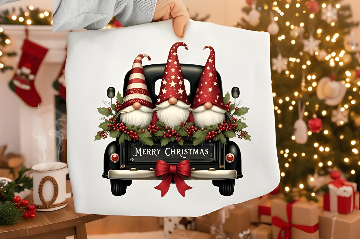 Festive Christmas Gnome PNG Digital Download - Holiday Design Crafts - Image 2
