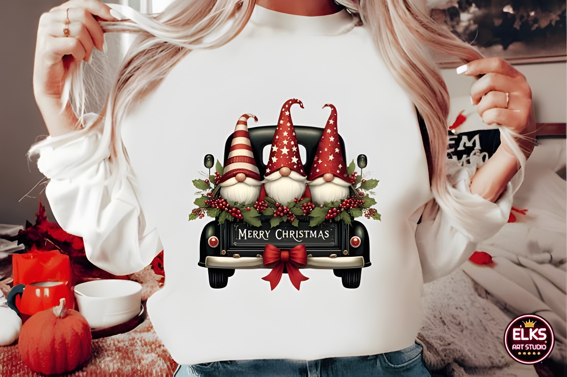 Festive Christmas Gnome PNG Digital Download - Holiday Design Crafts - Image 3