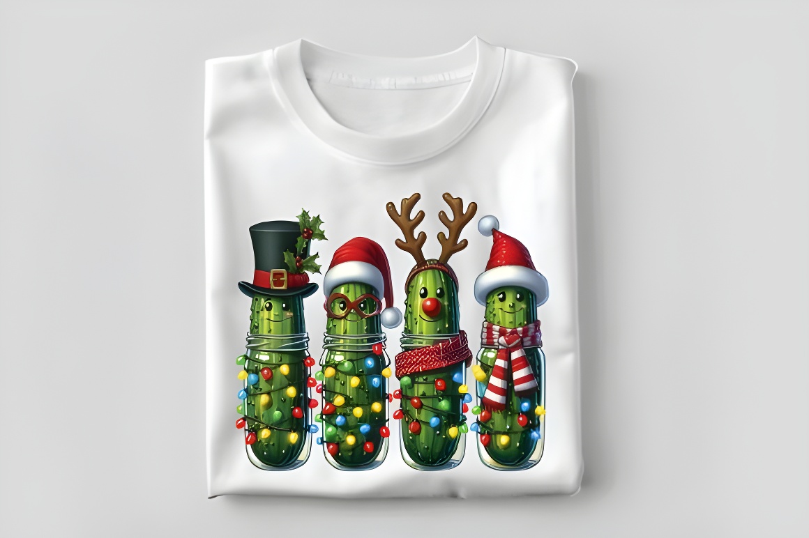 Festive Christmas Pickle Clipart - Digital Download for Holiday Crafts - Image 2