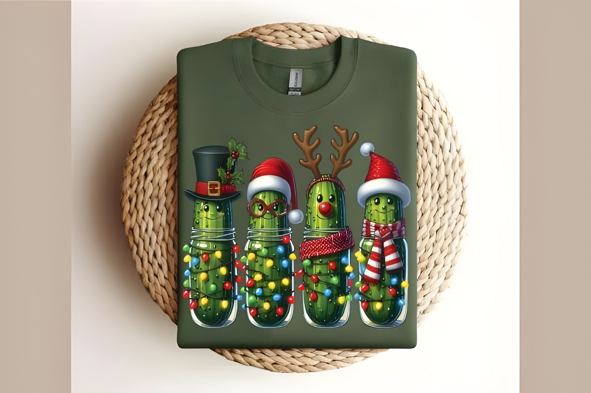 Festive Christmas Pickle Clipart - Digital Download for Holiday Crafts - Image 3