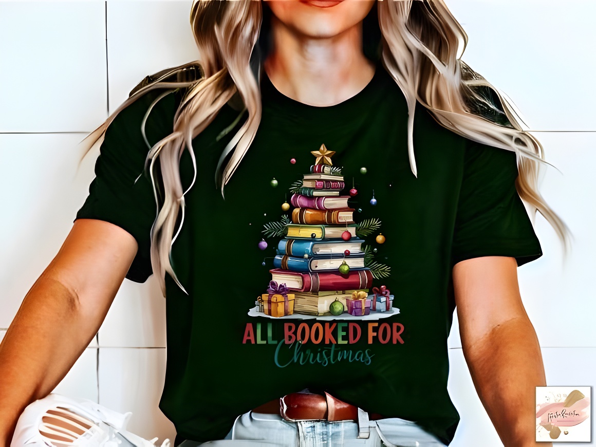 Teacher Book Lover Christmas PNG Graphic - Commercial Use - Image 2
