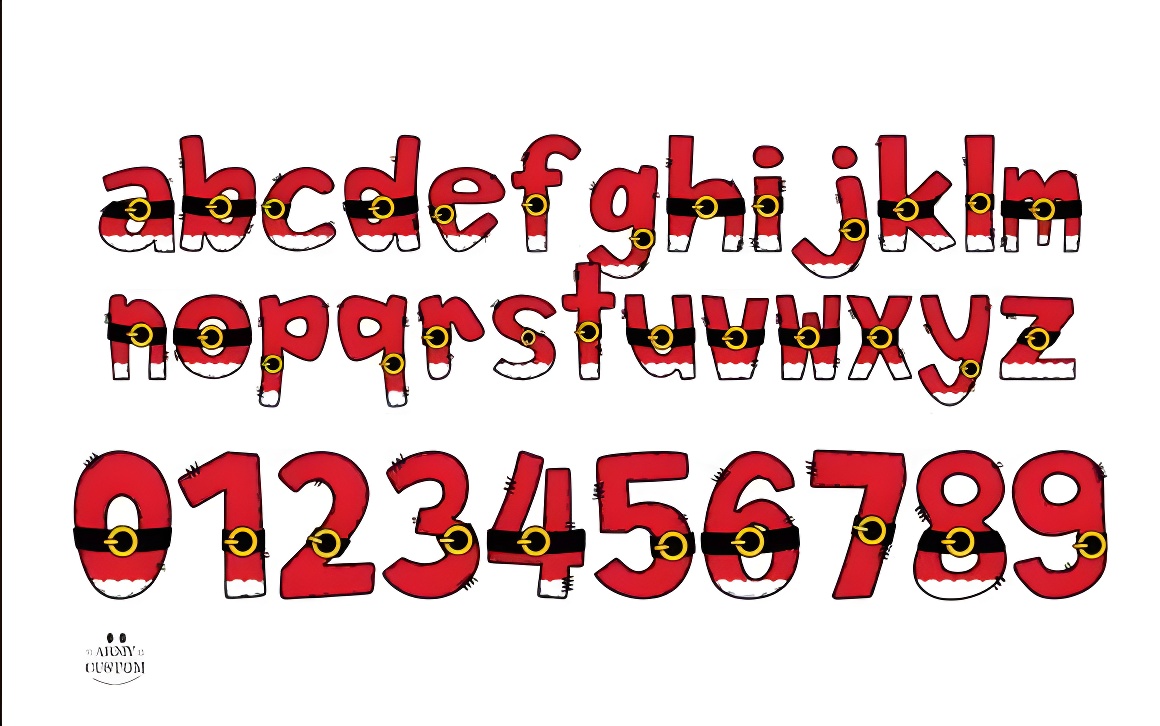 Christmas Santa Font - Festive Holiday Typography for Cricut & Design - Image 3