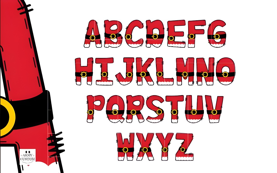 Christmas Santa Font - Festive Holiday Typography for Cricut & Design - Image 4