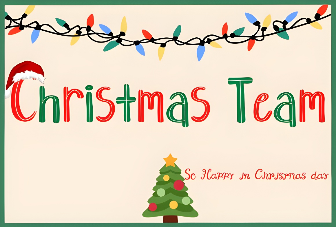 Christmas Team Handwritten Font - Fun Quirky Style for Crafts, Cards