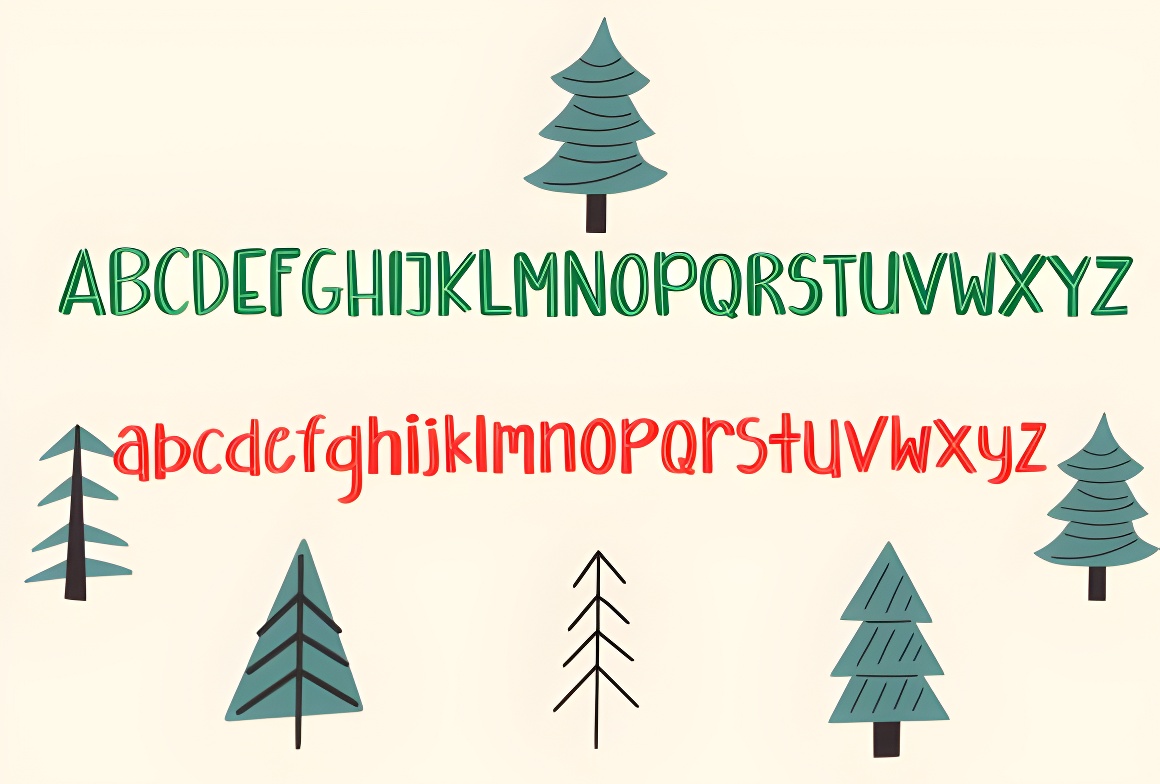 Christmas Team Handwritten Font - Fun Quirky Style for Crafts, Cards - Image 2