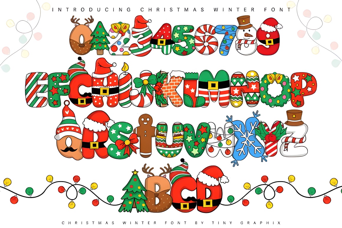 Christmas Winter Font - Festive Holiday Typeface