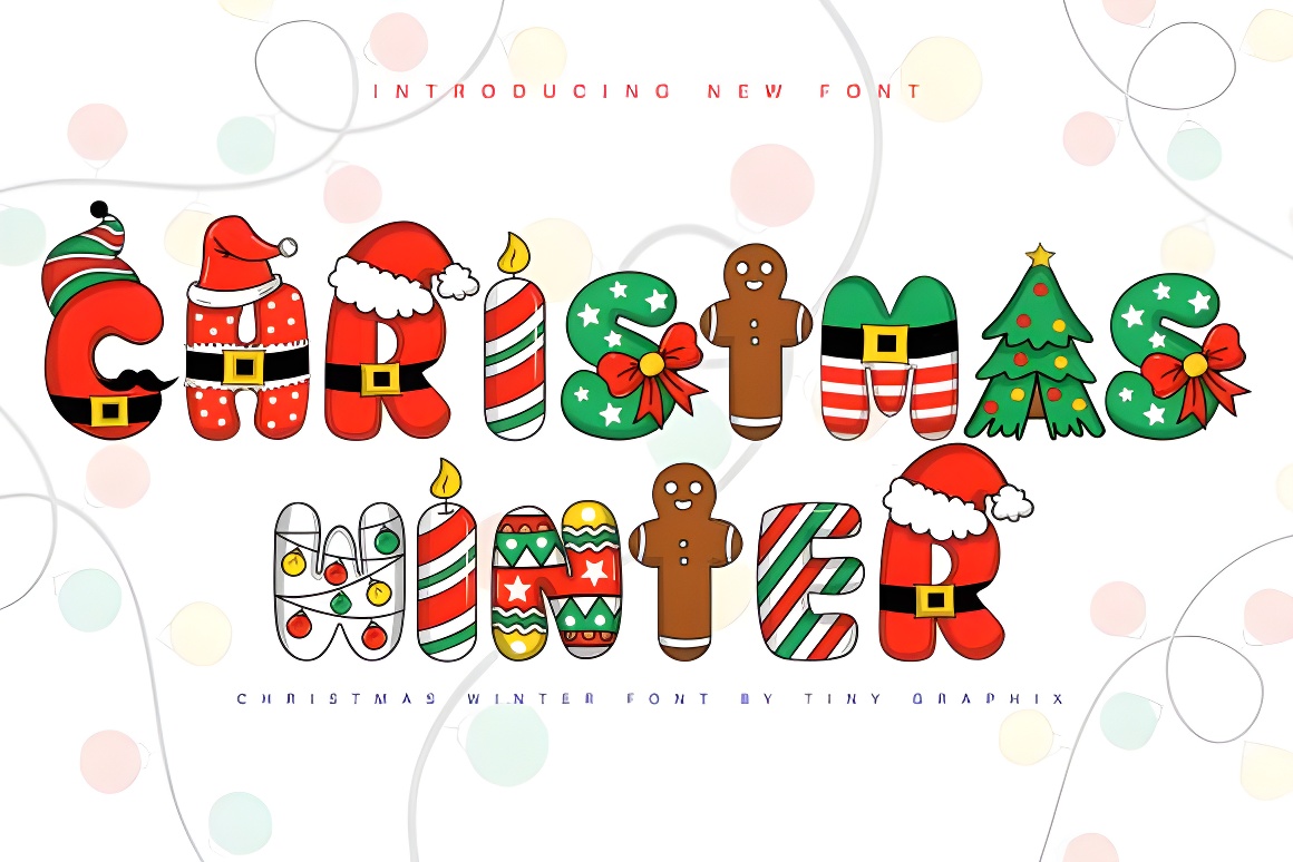 Christmas Winter Font - Festive Holiday Typeface - Image 2