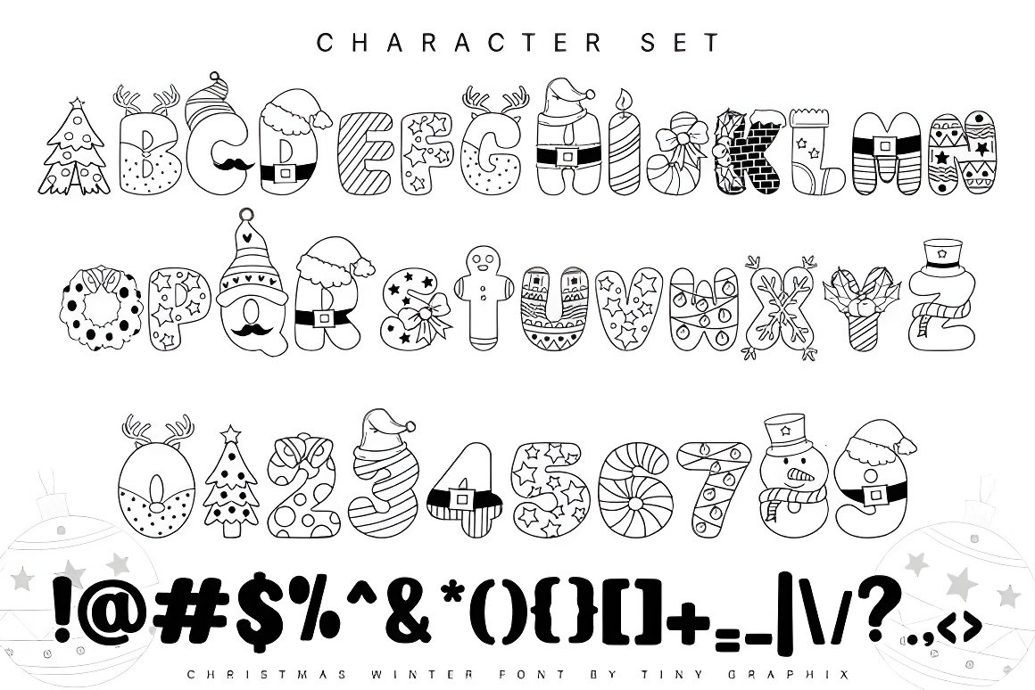 Christmas Winter Font - Festive Holiday Typeface - Image 4