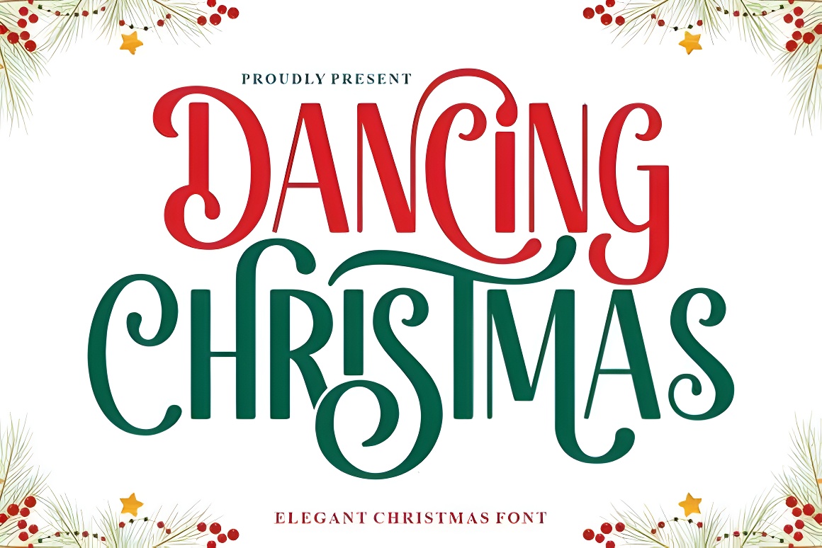 Dancing Christmas Font: Elegant Handwritten Holiday Typeface