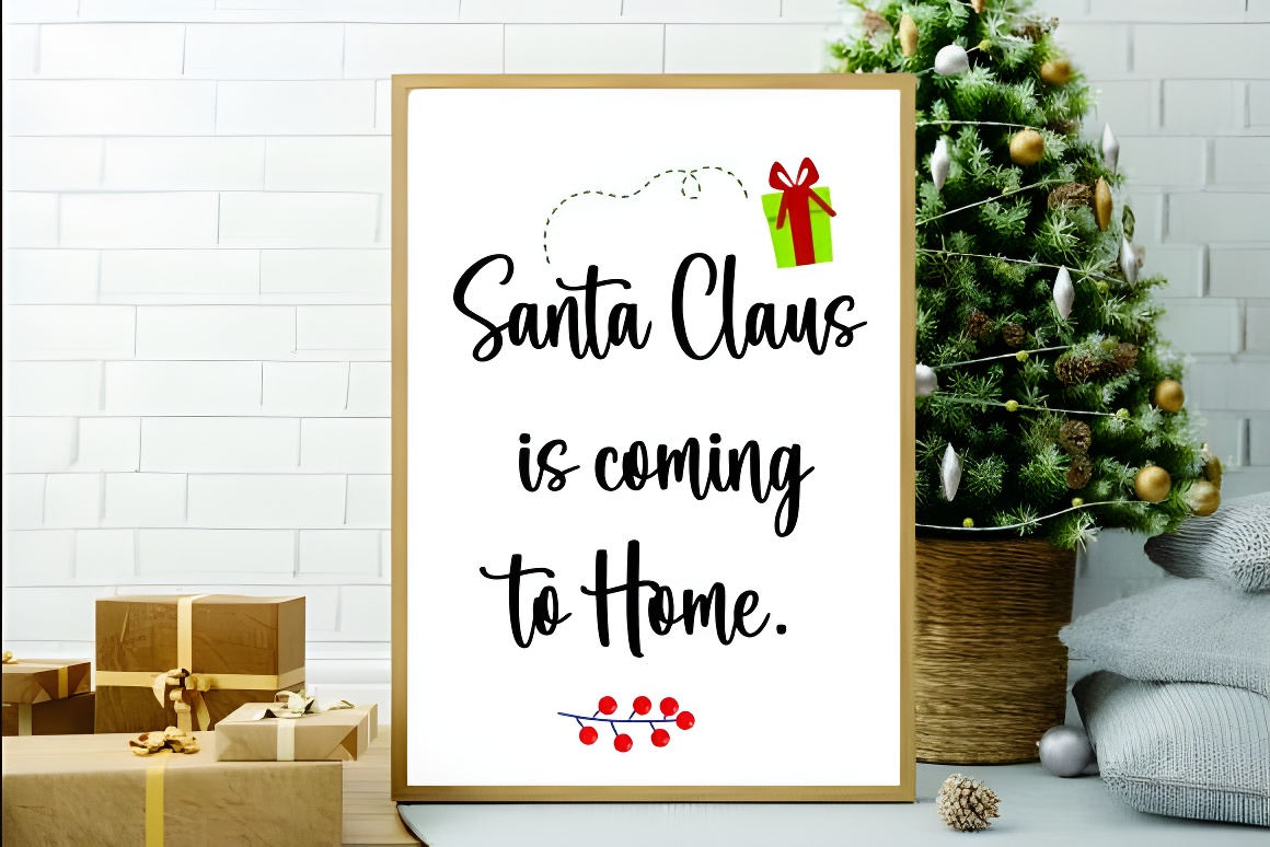 Hello Christmas Font - Festive Handwritten Script for Holiday Designs - Image 4