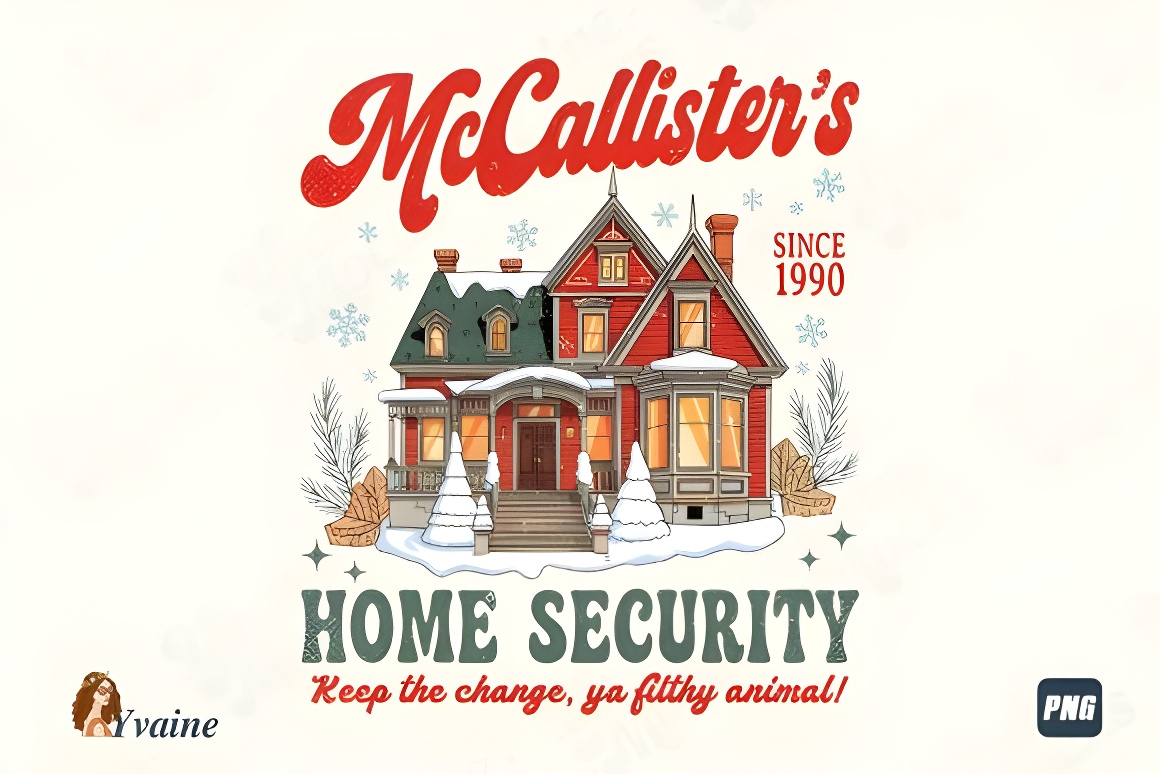 Home Alone McCallister's House Security Christmas PNG Digital - Image 2