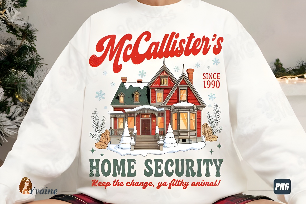 Home Alone McCallister's House Security Christmas PNG Digital - Image 3