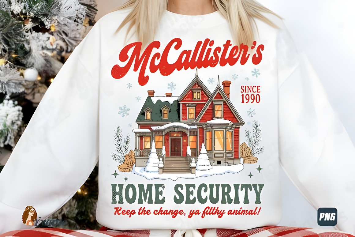Home Alone McCallister's House Security Christmas PNG Digital - Image 4
