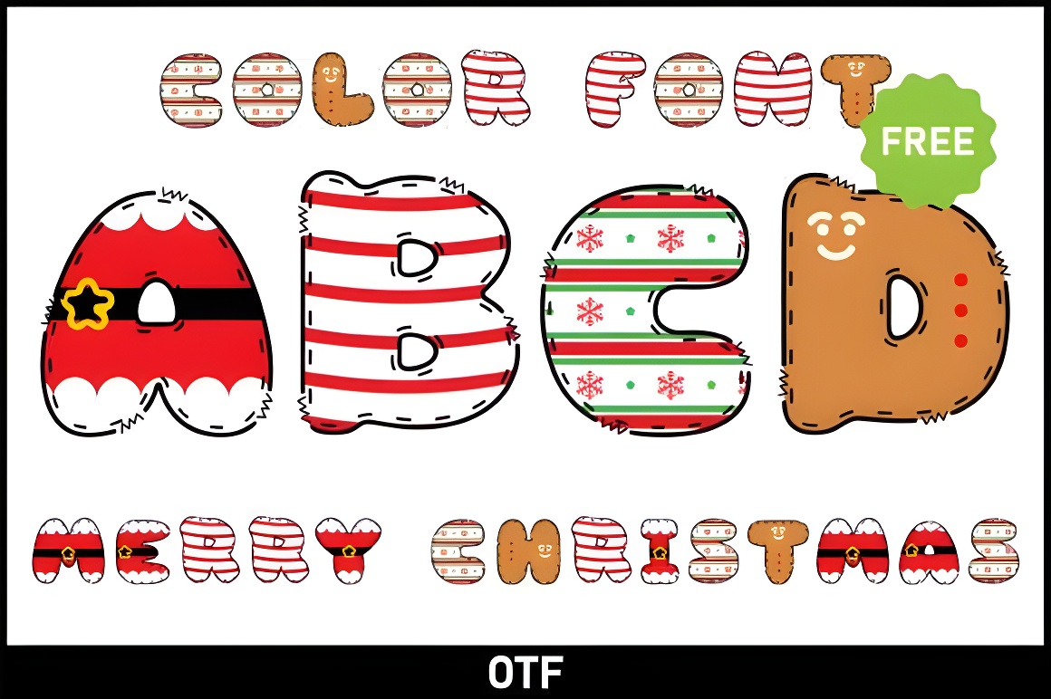 Festive Merry Christmas Font - Handwritten Holiday Design for Cricut & Cards