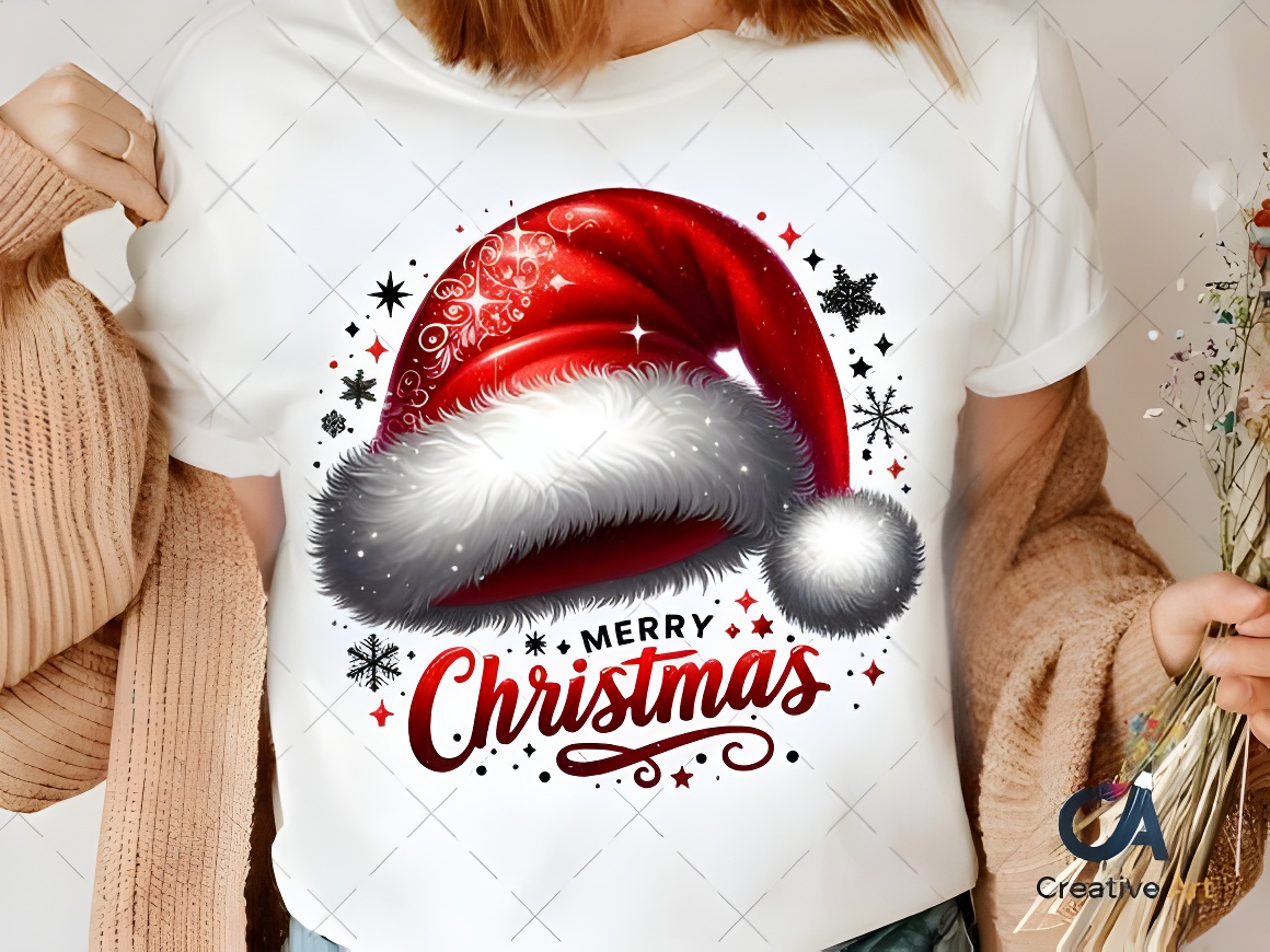 Santa Hat PNG Clipart | Commercial Use Christmas Design | Instant Download - Image 5