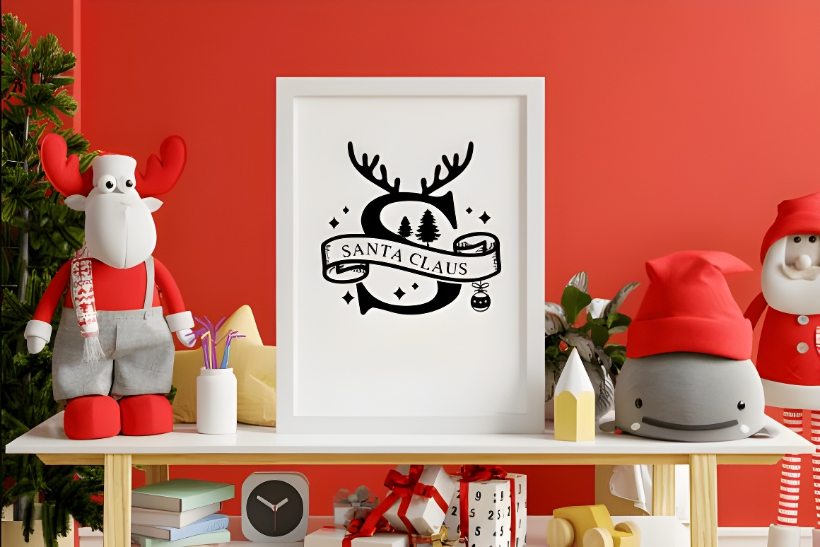 Christmas Monogram Font | Holiday Decorative Typeface - Image 4