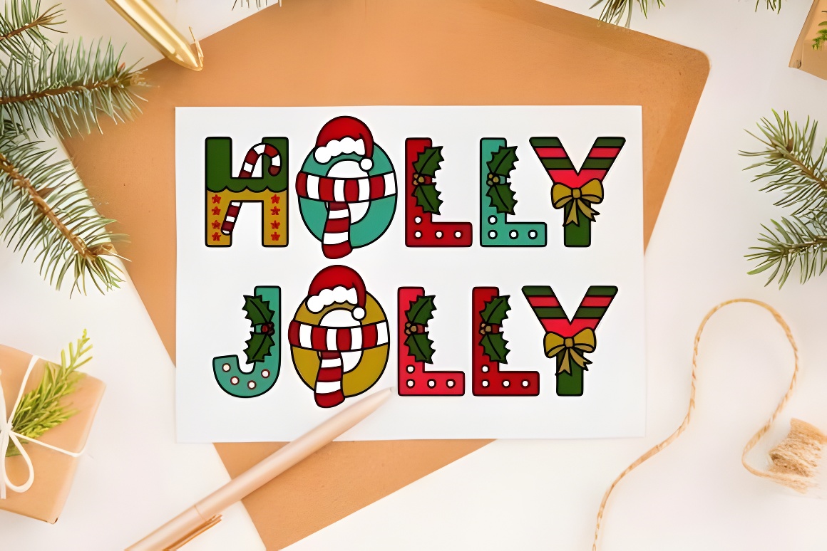 Festive Christmas Font - Cute Holiday Decorative Typography for Seasonal Designs - Image 2