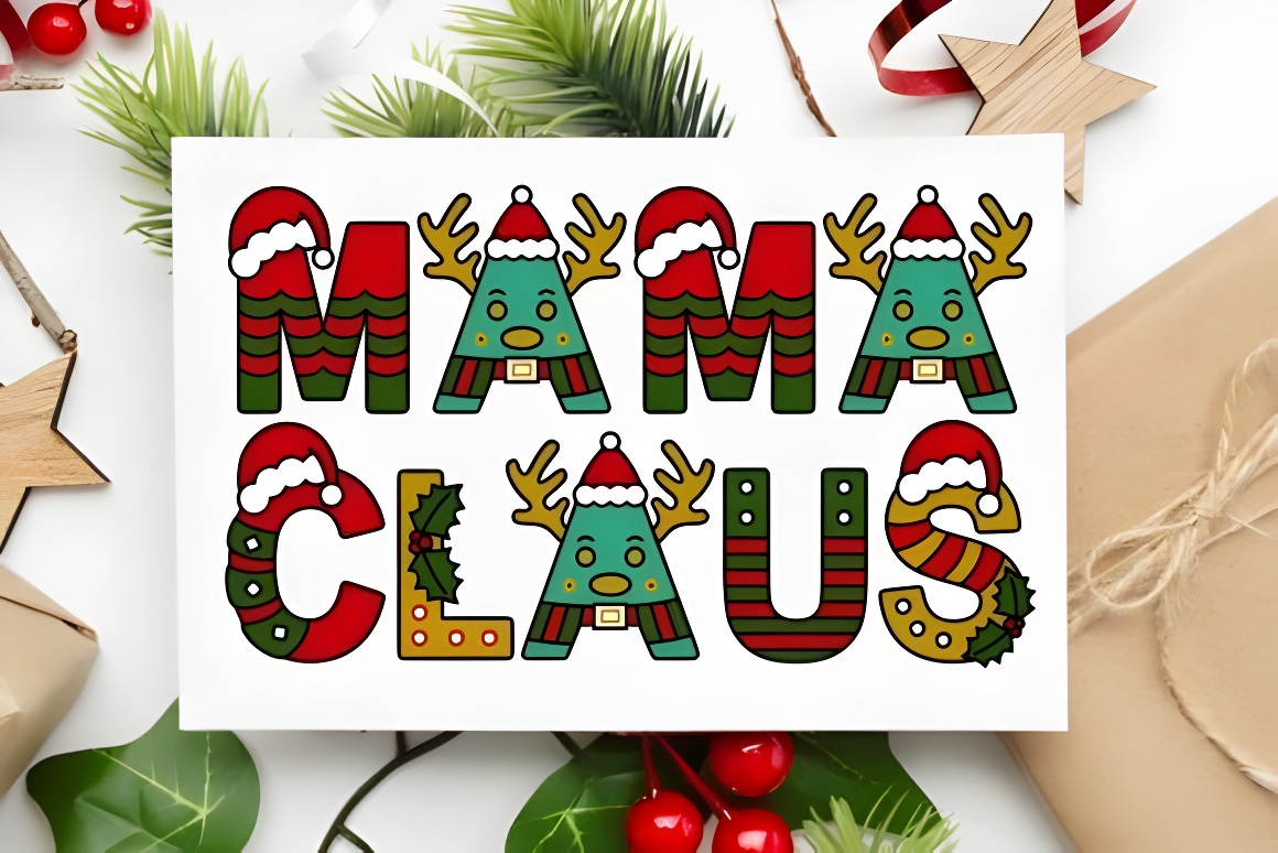 Festive Christmas Font - Cute Holiday Decorative Typography for Seasonal Designs - Image 3