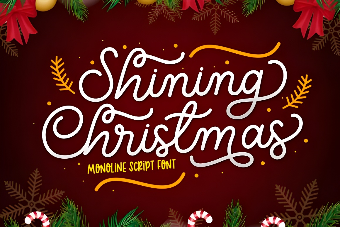 Shining Christmas Script Font – Elegant Holiday Calligraphy Style
