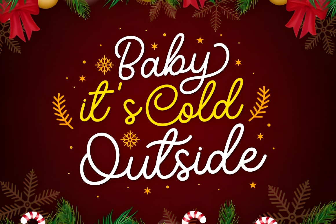 Shining Christmas Script Font – Elegant Holiday Calligraphy Style - Image 3