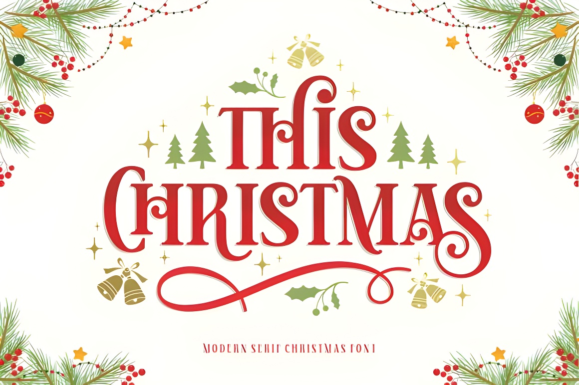 Festive Christmas Handwritten Font | Holiday Typography Download
