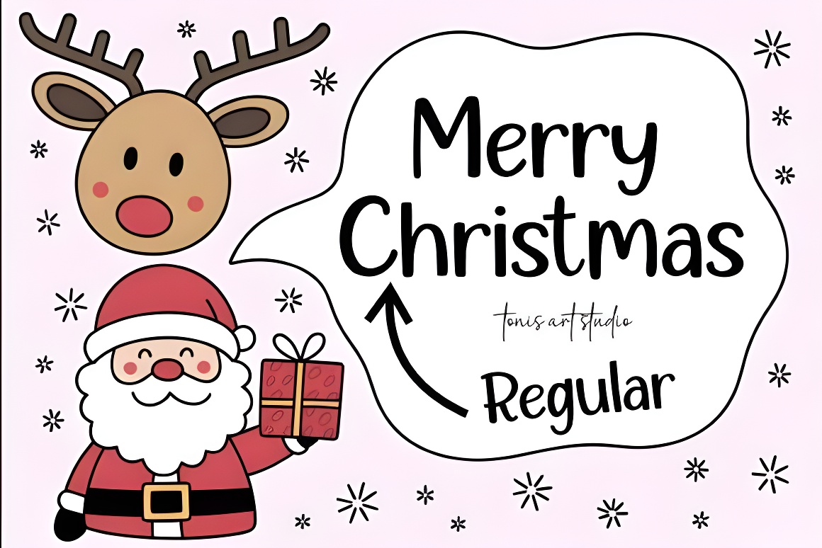 Warm Christmas Font Family: Handmade Holiday Typeface (4 Styles) - Image 2