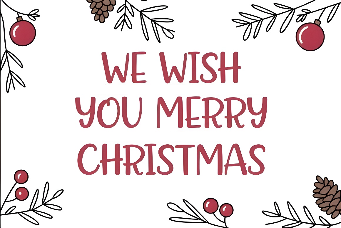 Warm Christmas Font Family: Handmade Holiday Typeface (4 Styles) - Image 3