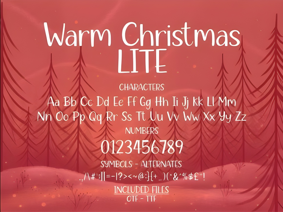 Warm Christmas Font Family: Handmade Holiday Typeface (4 Styles) - Image 5