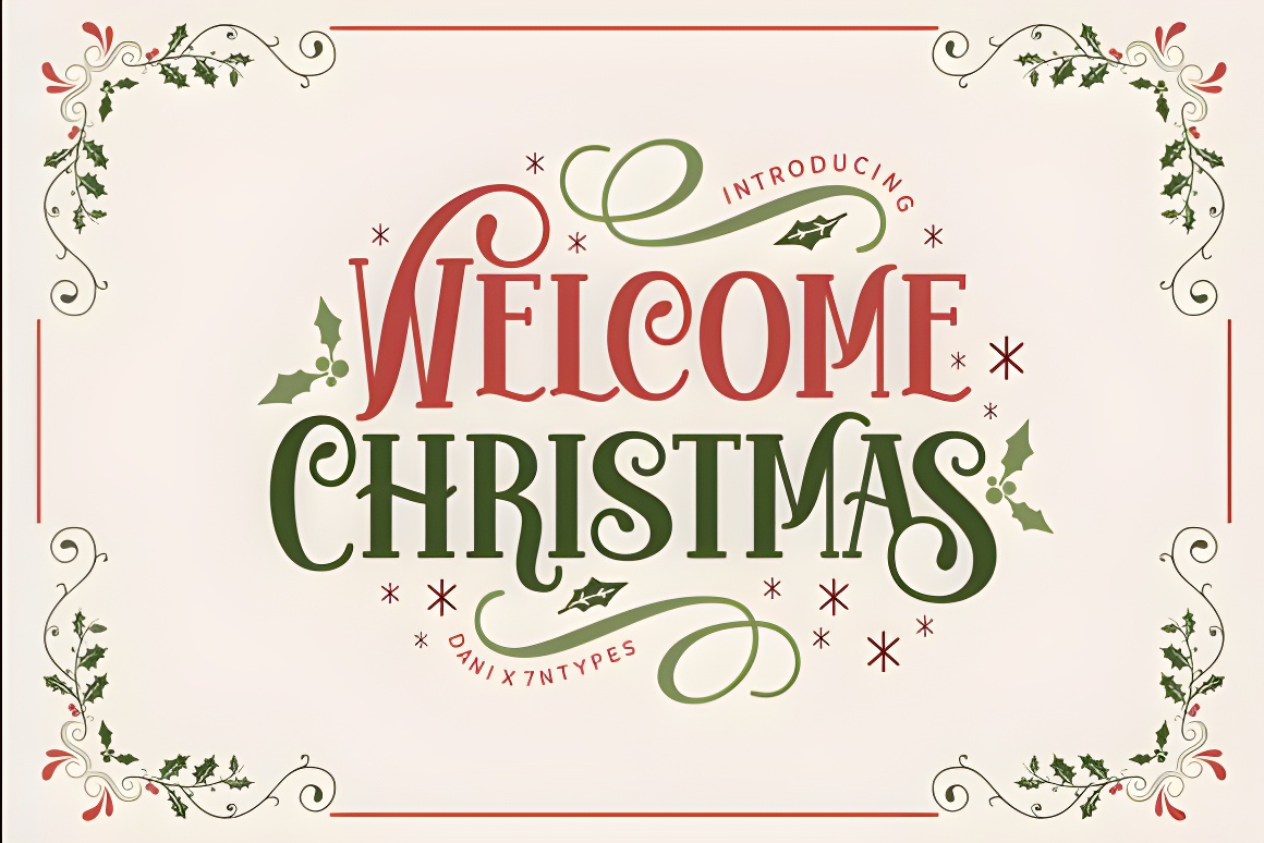 Festive Christmas Font | Joyful Holiday Display Typeface