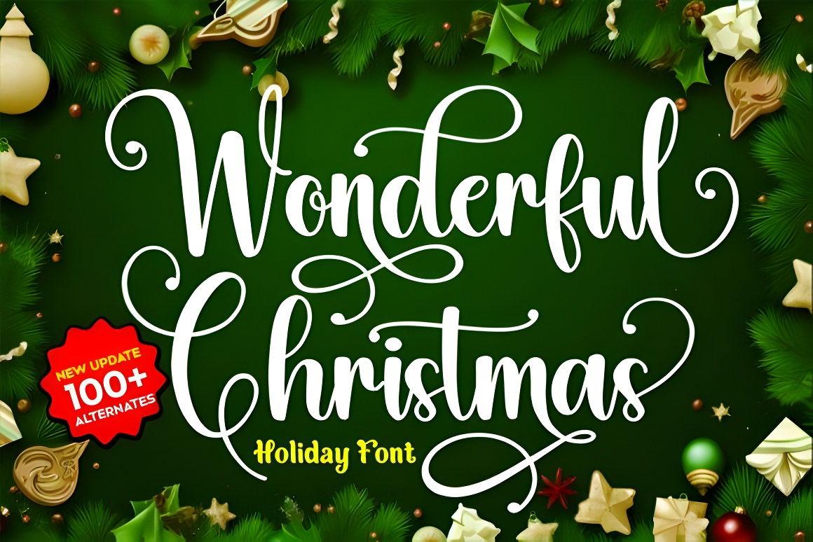 Elegant Christmas Font | Holiday Handwriting Calligraphy Style