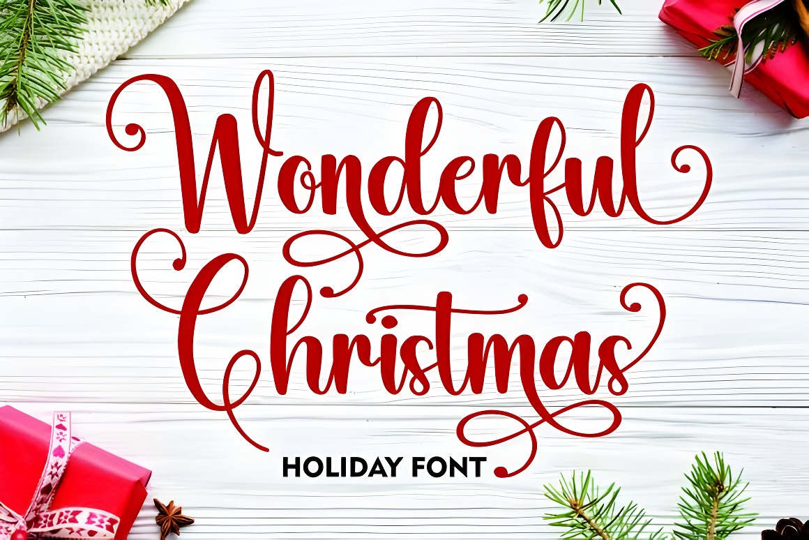 Elegant Christmas Font | Holiday Handwriting Calligraphy Style - Image 3
