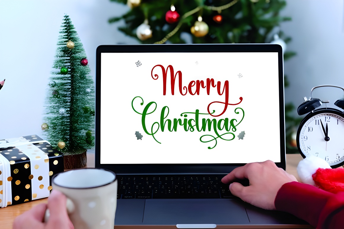 Elegant Christmas Font | Holiday Handwriting Calligraphy Style - Image 4